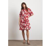 Joanna Hope Joanna Hope Pink Floral Print Tiered Shift Dress Pink 36