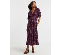 Joanna Hope Joanna Hope Purple Floral Sequin Maxi Tea Dress Purple EU 54 (UK 26)