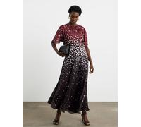 Joanna Hope Joanna Hope Red Ombre Polka Dot Split Sleeve Maxi Dress Red EU 38 (UK 10)