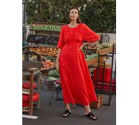 Joanna Hope Joanna Hope Red Puff Sleeve Broderie Dress Red EU 54 (UK 26)