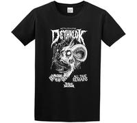Joanna Roberta Dethklok Metalocalypse Logo Skull Poster Graphic Top Printed Shirt for Mens Unisex 100% Cotton Short-Sleeve T-Shirts Black M