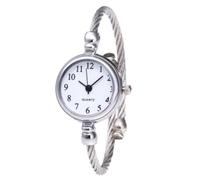 JOATVEE Bracelet en Argent à la Mode Style Ouverture Petite Montre Vintage fraîche Montre Bijoux pour Femmes Montre Simple et Polyvalente Petit Cadran Girly Bracelet Montre