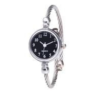 JOATVEE Bracelet en Argent à la Mode Style Ouverture Petite Montre Vintage fraîche Montre Bijoux pour Femmes Montre Simple et Polyvalente Petit Cadran Girly Bracelet Montre