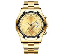 JOATVEE Montre mécanique pour Hommes de Mode d’Affaires Montre mécanique créative Grand cadranBracelet en Acier Date Montre à Quartz pour Hommes étanche Lumineuse