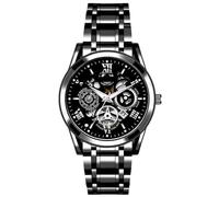 JOATVEE Montres en acier inoxydable pour hommes, montre analogique à quartz avec date, montres minimalistes de luxe pour hommes, montre chronographe étanche, cadeaux pour hommes, F06