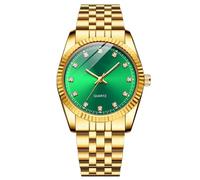JOATVEE Paire de montres analogiques à quartz imperméables Partner Watch Classic Golden bracelet en acier inoxydable pour hommes et femmes avec cadran en strass, Bracelet