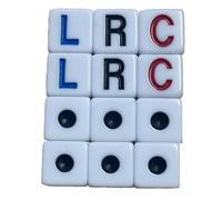 Joayuezo Dés pour Le Centre Gauche Droit Uniquement, 12 Pièces Dés pour Le Jeu Central Gauche Droit, Les rassemblements, Les fêtes (LRC)