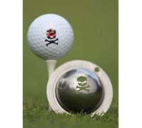 Joayuezo Pochoir de marquage de Balle de Golf Acier Inoxydable DIY Balle De Golf Ligne Liner Marquage Modèle Ligne Clip De Marquage De Balle Golf (Skull)