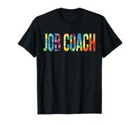 Job Coach Rentrée Scolaire Tie Dye Retro Rainbow T-Shirt