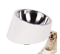 Joberio Bol de Nourriture pour Chat coudé, Bol pour Chat Anti-vomissements | Mangeoire surélevée inclinée,Gamelle Amovible en Acier Inoxydable pour Chat, antidérapante et Anti-vomi pour Chats