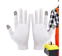 Joberio Gants pour écran tactile - Gants de conduite pour homme et femme, gants en coton blanc pour écran tactile pour cyclisme, cyclisme, sport, conduite pour homme et femme