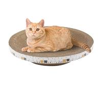 Joberio Grattoir en carton pour chat, bol à gratter Happy Popy, lit de salon pour chat, tapis griffoir pour chat, griffoir en carton ondulé pour chat, griffoir pour chat en forme de bol