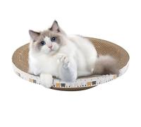 Joberio Grattoir en carton pour chat, bol à gratter Happy Popy, lit de salon pour chat, tapis griffoir pour chat, griffoir en carton ondulé pour chat, griffoir pour chat en forme de bol