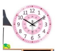Joberio Horloge d'apprentissage | Horloge analogique de 20,3 cm pour mur de salle de classe | Horloge d'apprentissage de l'heure, horloge murale colorée pour enseigner l'heure
