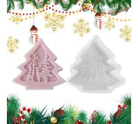 Joberio Moule en forme de sapin de Noël pour la fabrication de bougies, moule en résine époxy pour la fabrication de bougies, moule en plâtre de Noël, moule de ciment de décoration d'intérieur