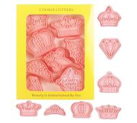 Joberio Tampons à biscuits - Série couronne de princesse pour fondant, moule de cuisson en forme de couronne pour fondant, fromage, moules de cuisson