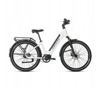 Jobobike Luxe - Vélo Électrique - 250 W - 36 V - 15 Ah - Moteur Central - Compatible Avec Une Application - 27,5 Pouces - Blanc Multicolore