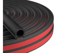 Jobon Joint d'étanchéité en caoutchouc autocollant en forme de D pour portière de voiture - Pour capot de camion - 15 x 15 mm - 6 m