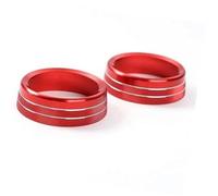 JOBOUND Pièces d'autocollants de bouton automatique, for Mustang, 2015 2016 2017 2018 2019 2020 2 pièces anneaux de bouton de radio de climatisation de voiture bouton de commutation de commande ca cou