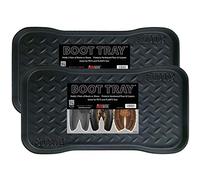 JobSite Plateau à Bottes Robuste, Polyvalent pour Chaussures, Animaux de Compagnie, Jardin - Chambre à Boue, entrée, Garage - intérieur ou extérieur - 38 x 71 cm - Pack de 2