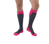 JOBST Chaussettes de compression de sport pour genouillères Rose/gris Taille M 20-30 mmHg