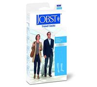 JOBST Chaussettes de compression hautes de voyage - Aide à prévenir la thrombose veineuse profonde pendant le voyage - Compression 15-20 mmHg - Design unisexe - Beige - Taille 3