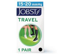 JOBST Chaussettes de voyage pour homme et femme - Aide à prévenir la thrombose en voyage - Douces et respirantes grâce à 33% de coton - Noir - Taille 5