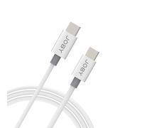 JOBY Câble Chargeur et de Synchronisation USB-C vers USB-C PD, Longueur 2m, Blanc, Câble USB Type-C, Câble de Charge Rapide