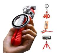 JOBY PodZilla Trépied à Ventouse pour Téléphone Portable, Mini Perche à Selfie Magnétique, 360° Rotation&200° Inclinaison, Support de Smartphone Compatible avec MagSafe iPhone 17 16 15 14 13 12 Rouge