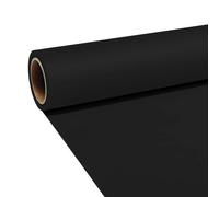 JOBY Seamless Creator Background Paper, Photography Backdrop for Videos, Streaming, Interviews, Backdrops for Photoshoot, Photography Props, Size 1.35X11m, Black on Black, JB01881-BWW