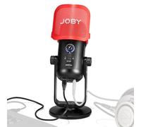 JOBY Wavo POD Micro à Condensateur avec Connexion USB, Microphone pour Stream, Podcast, Interview, Contrôles Mute et Gain sur Le Micro USB, Retour Possible Via Écouteurs, Compatible avec Mac et PC