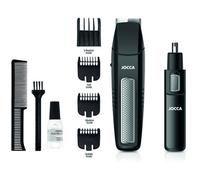 JOCCA 1439 Kit Tondeuse Barbe 5 en 1 - 3V - 4 sabots - Noir et acier inoxydable