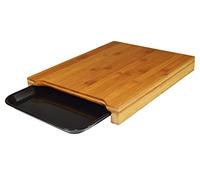 JOCCA 1635 Planche à découper en Bambou avec Plateau, Couleur Marron