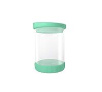 Jocca 4546 Pot en Verre avec Bouchon hermétique en Silicone, 480 ML, Vert, Taille Unique