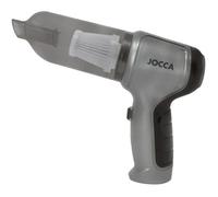 Jocca Aspirateur de voiture sans fil 12V 2000 mAh 2 vitesses, multifonction aspirer/gonfler/compression, 6 accessoires (buse, brosse), moteur sans balais, réservoir lavable, gris