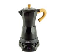 Jocca - Cafetière Électrique Italienne Nature Line | 6 Tasses | Pichet Sans Fil | Base Électrique | Rotation à 360° | Carafe avec Poignée Froide | Arrêt Automatique | Maintien la Chaleur | Noire