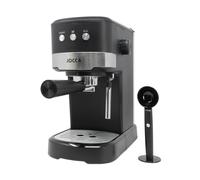 JOCCA - Cafetière Expresso 20 Bars, 1100W/ Vaporisateur réglable avec protection/Double sortie/Cuillère doseuse, presseur/Réservoir amovible 1,25L, Noir