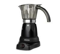 Jocca Commodore - Cafetière Italienne Electrique en Inox | 6 Tasses | Noir