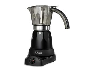 Jocca Commodore - Cafetière Italienne Electrique en Inox | 6 Tasses | Noir