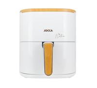 Jocca Friteuse à Air Digital 5L, Ligne Nature Blanche, 1450W, Cuisson Saine et Rapide, 12 Programmes Automatiques, Décoration Effet Bois, Écran Tactile LED, Température 80-200