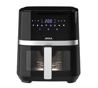 JOCCA Friteuse sans huile numérique avec fenêtre/friteuse à air chaud avec fenêtre/puissance 1450 W, minuterie 60 min/Frite, poignée, cuisson, chaud/ou fonctions préprogrammées (Noir)
