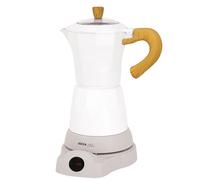 Jocca - Cafetière Électrique Italienne Nature Line | 6 Tasses | Pichet Sans Fil | Base Électrique | Rotation à 360° | Carafe avec Poignée Froide | Arrêt Automatique | Maintien la Chaleur | Blanc