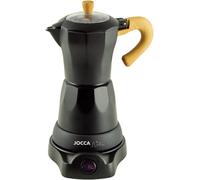 Jocca - Cafetière Électrique Italienne Nature Line | 6 Tasses | Pichet Sans Fil | Base Électrique | Rotation à 360° | Carafe avec Poignée Froide | Arrêt Automatique | Maintien la Chaleur | Noire