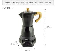Jocca Machine À Espresso Électrique Noire Pour 6 Tasses Petit Déjeuner Rétro