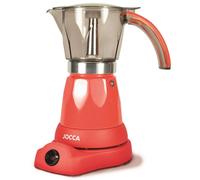 Jocca Cafetière électrique italienne – 6 tasses – Pichet sans fil, base 360°, rouge
