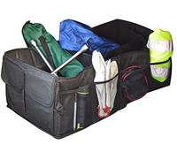 Jocca Outil Organiseur de Coffre de Rangement/Compartiments et Poche élastique, Noir