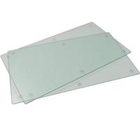 JOCCA- Plaque Protection Vitrocéramique Induction 2 pièces|Couvre Plaque de Cuisson| Accessoires de Cuisine|verre trempé/couper, servir, protéger/résistant à la chaleur|52x30cm|2 pièces