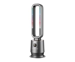 JOCCA Radiateur soufflant numérique sans pales 2000W avec télécommande, ventilateur thermique silencieux avec oscillation à 70°, minuterie, thermostat 16-36°C, lumière LED 7 couleurs et protection de