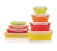 jocca set de 4 récipients en silicone pliables de 350 ml a 1200 ml Multicolore G