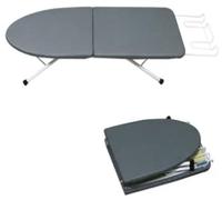 JOCCA - Table à Repasser Pliable 80 x 30 cm | Compacte et rembourrée, avec Support métallique pour Fer à Repasser, Pieds antidérapants et Design Gris foncé